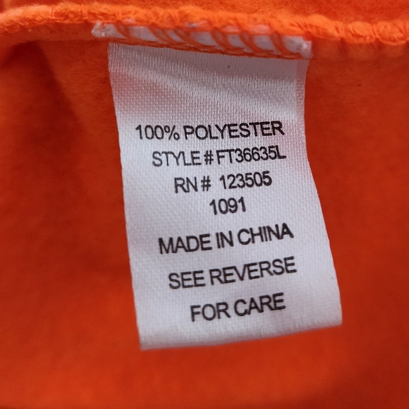 HEART & HIPS‎ Sweatshirt Tangerine Cropped Zip Sleeve Utility Women's Small - Picture 4 of 6